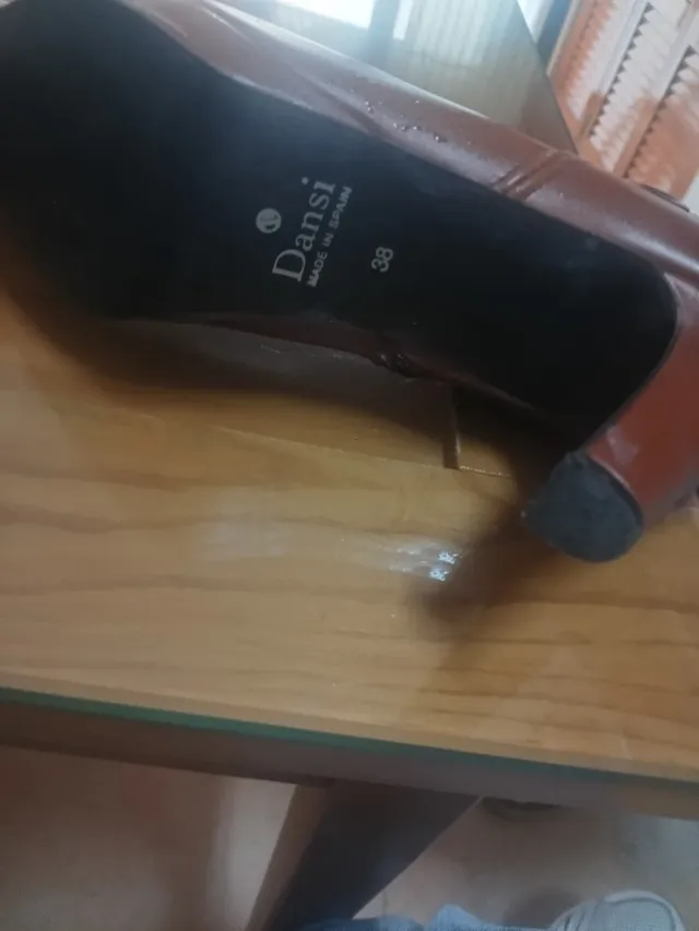 Botines de piel Marrón con botón