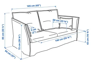 Raffinato fodera Ikea divano 2 posti Backsalen nuo