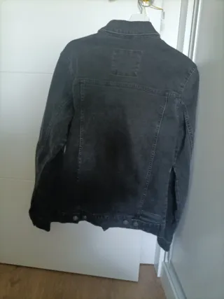 Chaqueta vaquera negra hombre