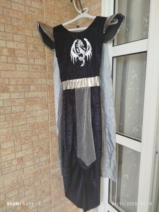 Disfraz Medieval Dragón Negro Talla Xs