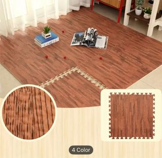 12 Tatami Puzzle in Gomma EVA Legno Nuovi !!!