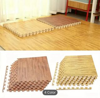 12 Tatami Puzzle in Gomma EVA Legno Nuovi !!!