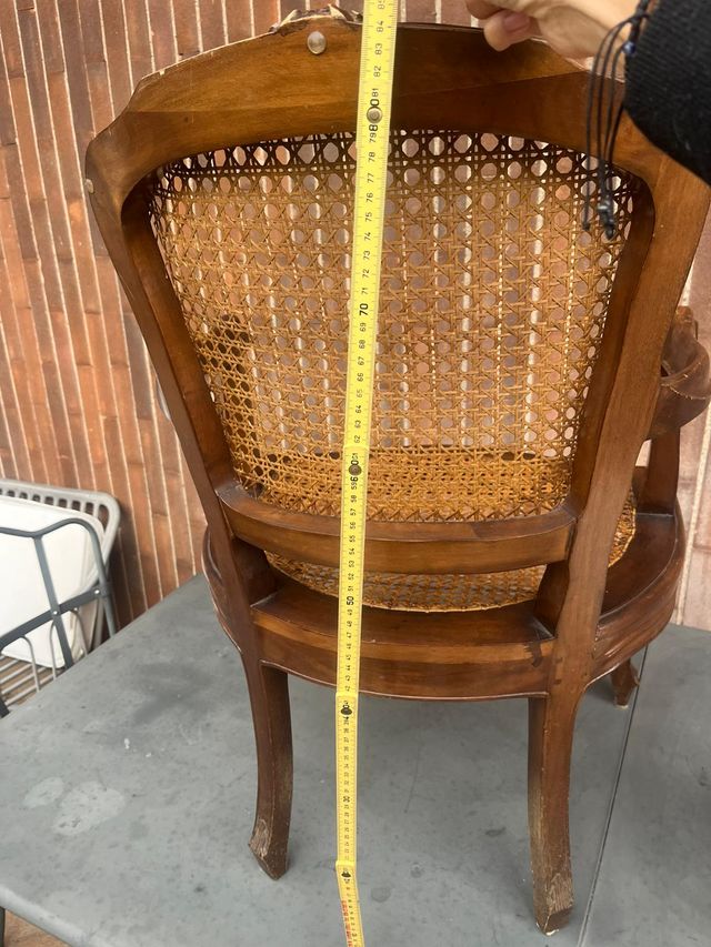 Coppia poltroncine legno e paglia di Vienna