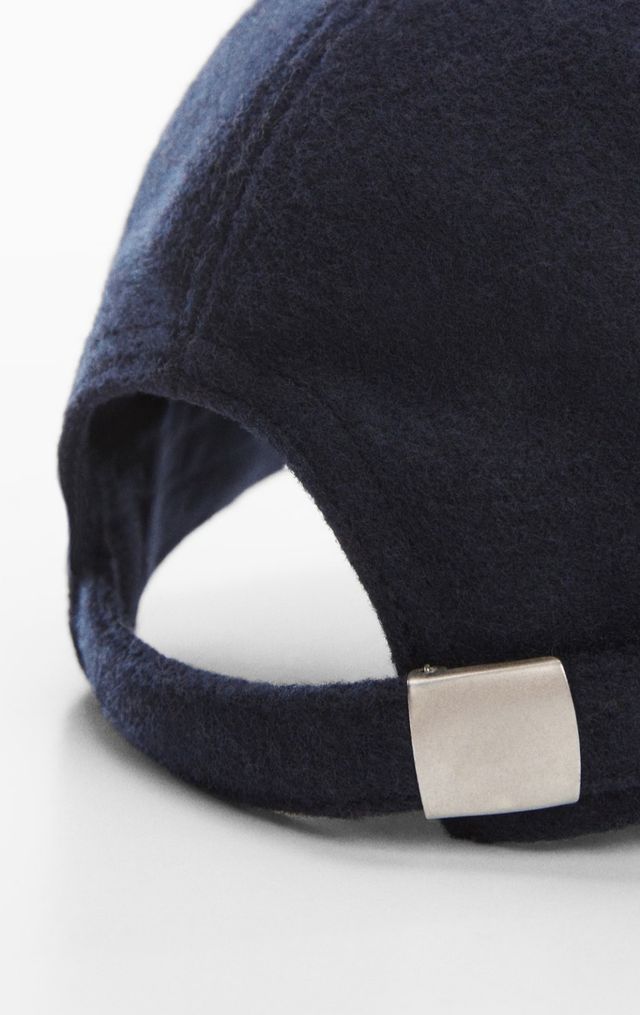 Cappellino lana Good Vibes blu