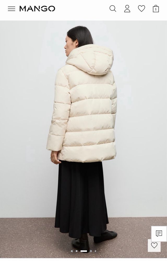 Chaqueta acolchada Mango Beige