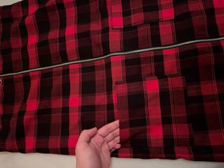 Peto corto cuadros rojo y negro