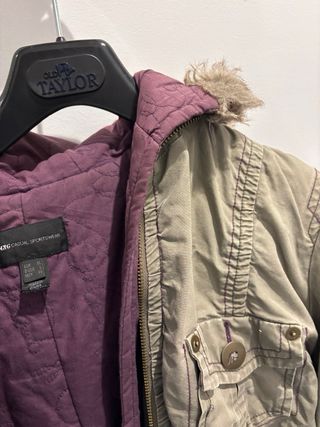 Abrigo 3 en 1 verde y morado