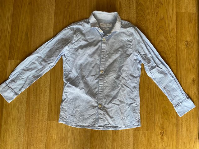 Camisa Zara Niños Talla 8 Azul