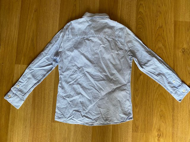 Camisa Zara Niños Talla 8 Azul