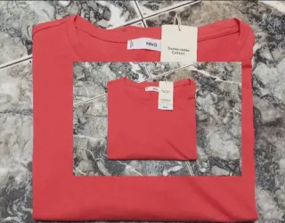 Camiseta Coral Mango Talla S Nueva