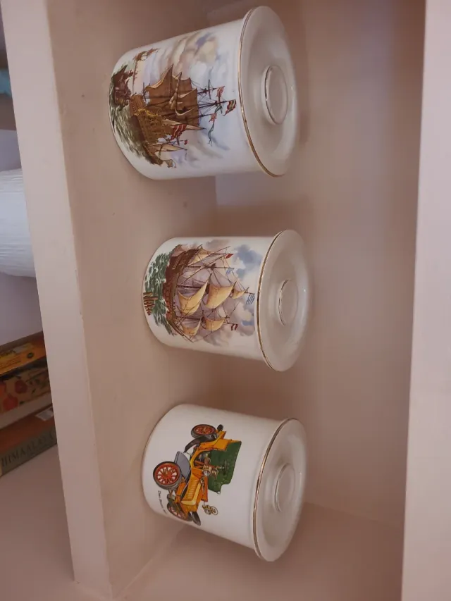 Tarros Porcelana San Claudio Oviedo Años 70