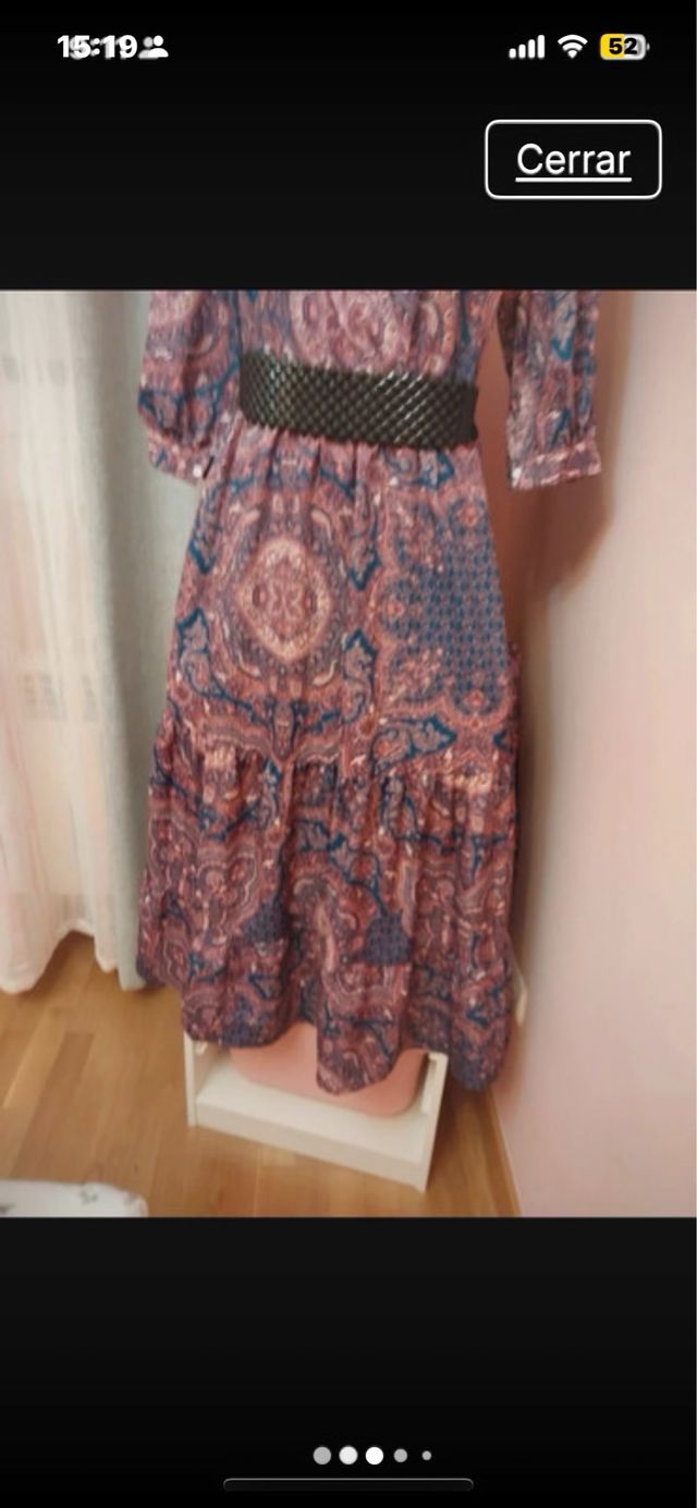 Vestido largo estampado talla 44