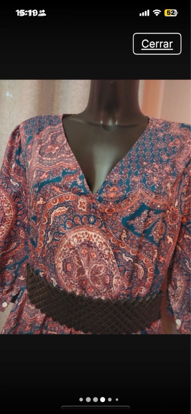 Vestido largo estampado talla 44