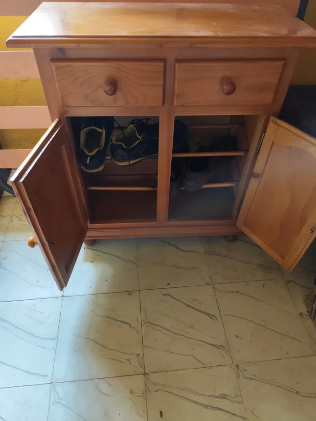 Mueble zapatero madera provenzal