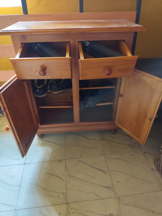 Mueble zapatero madera provenzal