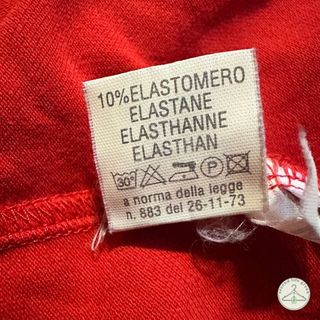 TUD1.21 Polo Fred Perry rossa con colletto a righe