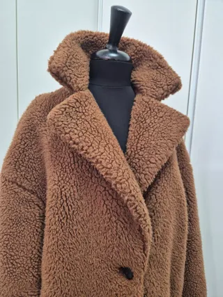 Cappotto Teddy Bear Caldo Marrone Scuro