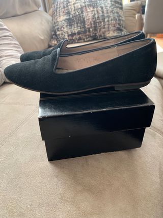 Zapatos planos ante negro talla 38