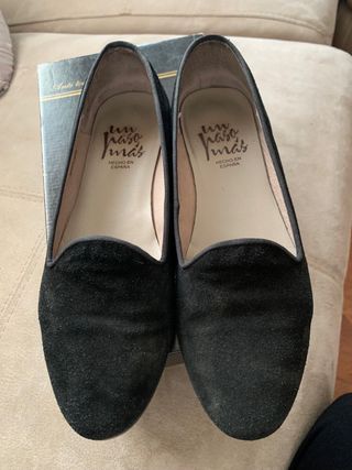 Zapatos planos ante negro talla 38