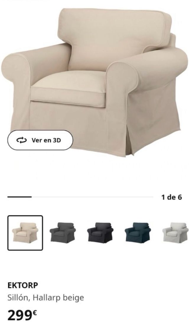 Sillón Ektorp Ikea floral