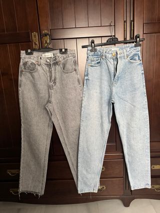 Pack Vaqueros Rectos Azul y Gris