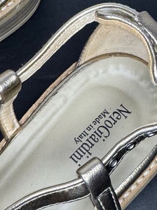 Sandali Nero Giardini Oro Donna