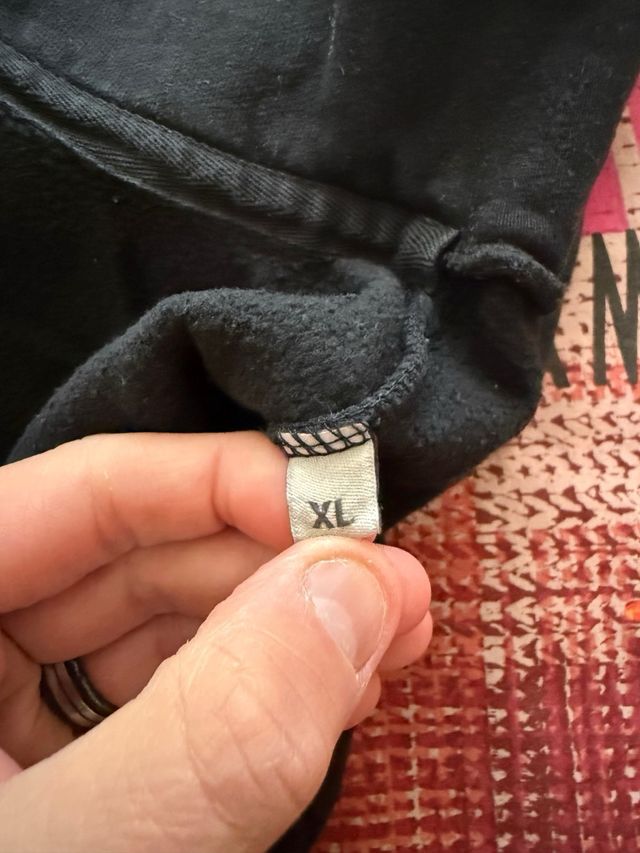 Felpa Converse con Cappuccio Nera XL