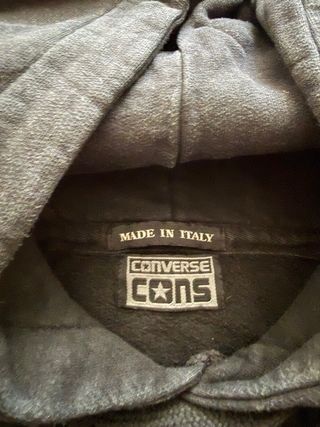 Felpa Converse con Cappuccio Nera XL