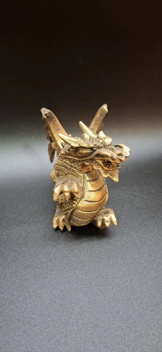 Dragón Decorativo Metal Dorado