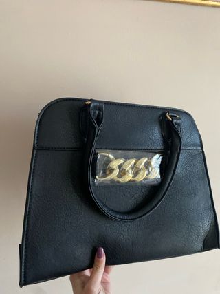 Borsa donna rigida nera