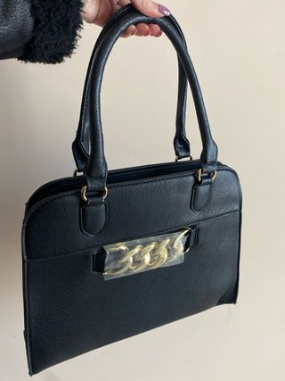 Borsa donna rigida nera