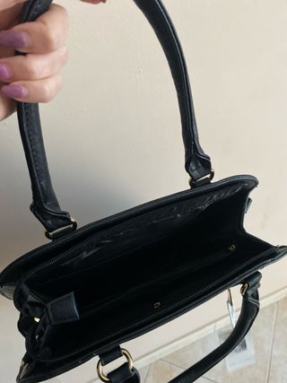 Borsa donna rigida nera