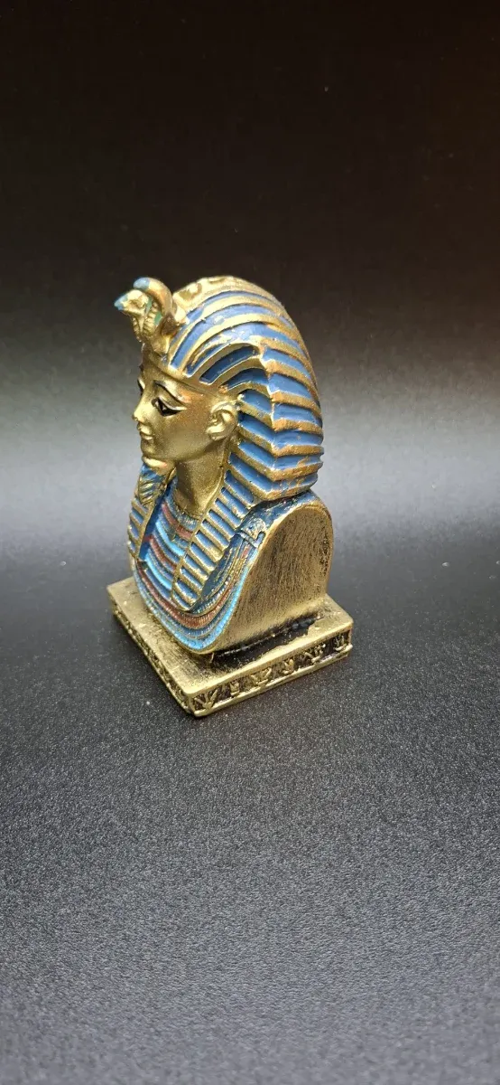 Figura Tutankamón Dorada y Azul