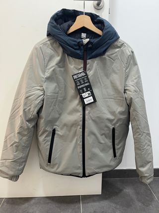 Giacca Ecoalf Cartes beige e blu