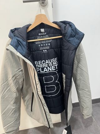 Giacca Ecoalf Cartes beige e blu