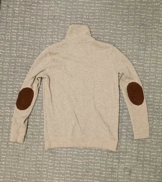 Jersey cuello subido beige