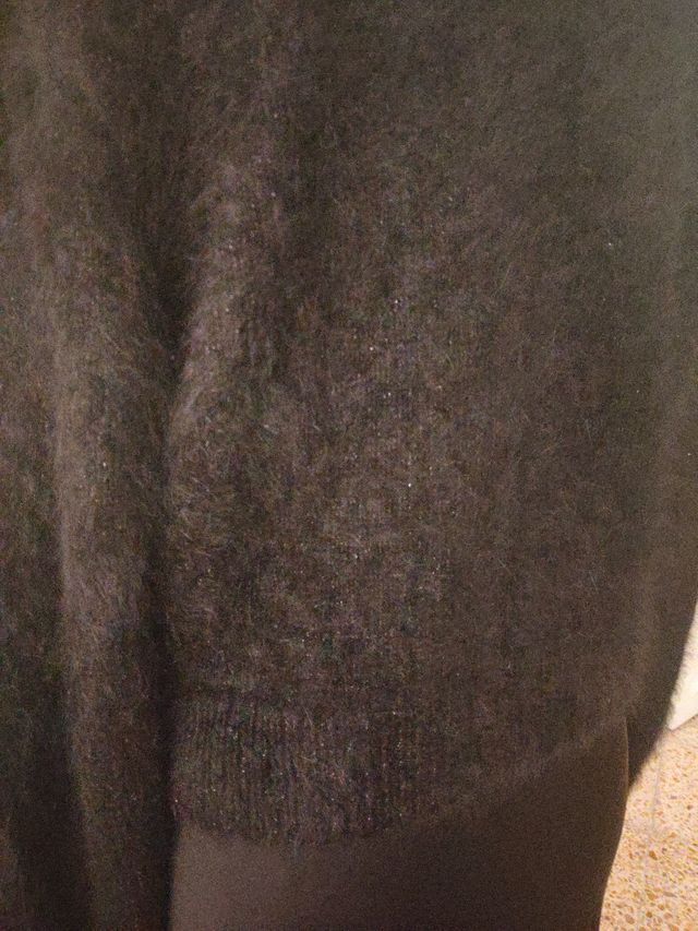 Cárdigan negro de punto con decoración