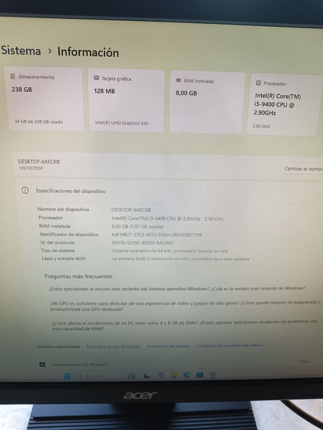 Lenovo ThinkCentre M720s i5-9400