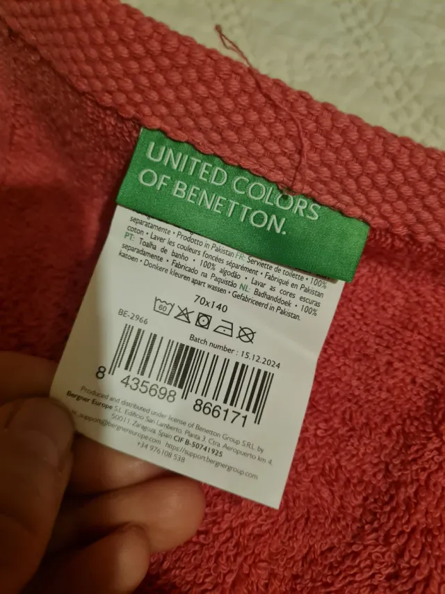 Toalla ducha United Colors of Benetton nueva