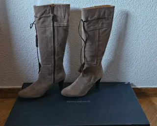Botas Pedro Miralles Tacon Beige/Marron