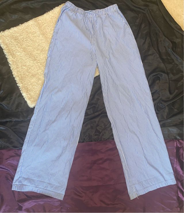 Pantalones Stradivarius rayas azules T.XS