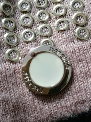 Cardigan Nenette donna rosa con borchie