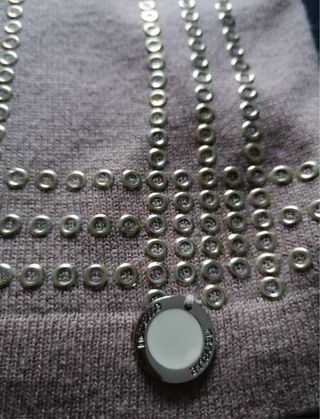 Cardigan Nenette donna rosa con borchie