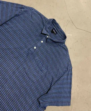 Polo Patagonia a righe blu uomo XL