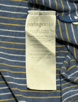 Polo Patagonia a righe blu uomo XL