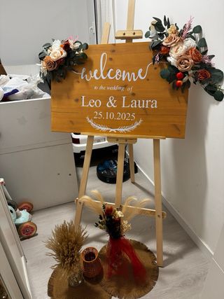 cartel de bienvenida boda