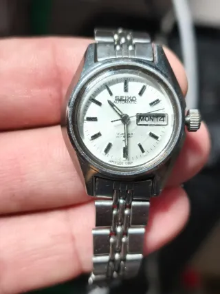 Reloj Seiko Automático Mujer Plata Blanco