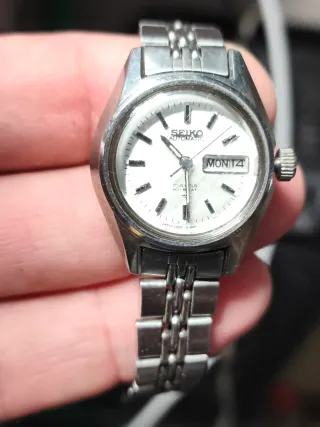 Reloj Seiko Automático Mujer Plata Blanco