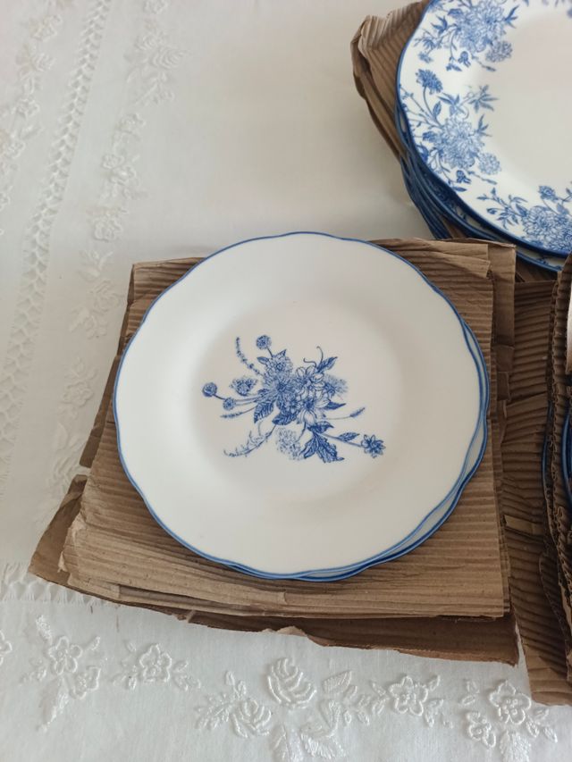 Vajilla La Cartuja de Sevilla Azul y Blanco