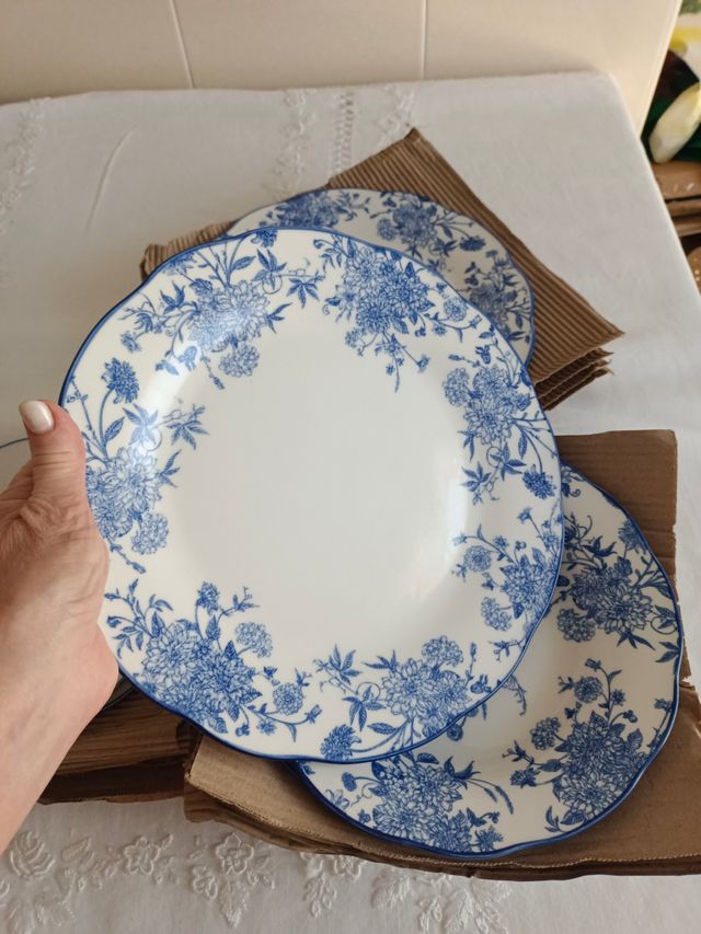 Vajilla La Cartuja de Sevilla Azul y Blanco